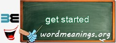 WordMeaning blackboard for get started